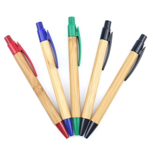 High quality eco-friendly colorful bamboo pen with custom logo