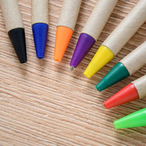 Promotional Eco Friendly Paper Ballpoint Pen Cheap Custom Logo Gift Recycled Paper Pen With Custom Logo