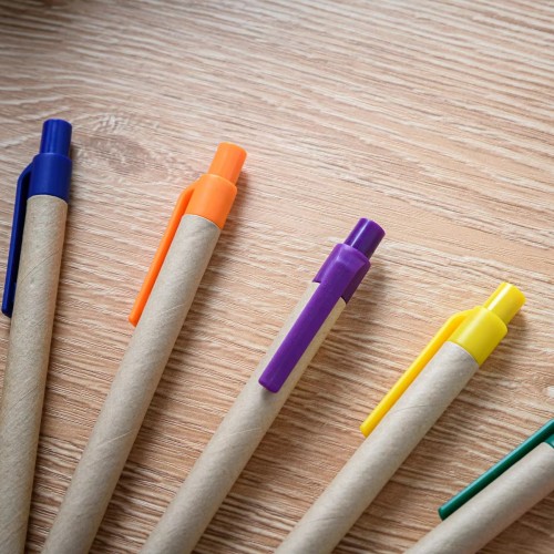 Promotional Eco Friendly Paper Ballpoint Pen Cheap Custom Logo Gift Recycled Paper Pen With Custom Logo