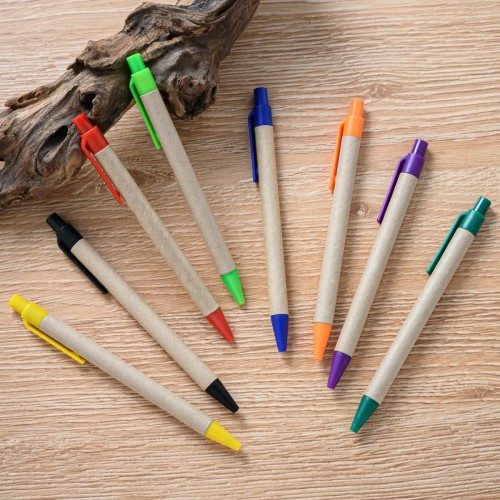 Promotional Eco Friendly Paper Ballpoint Pen Cheap Custom Logo Gift Recycled Paper Pen With Custom Logo