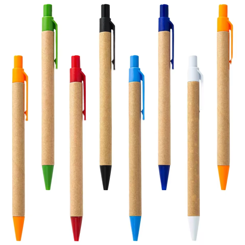 Promotional Eco Friendly Paper Ballpoint Pen Cheap Custom Logo Gift Recycled Paper Pen With Custom Logo