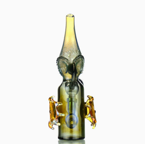 7" Alien Water Pipe with 14mm Male Bowl Hookah Rolling Paper Pyrex