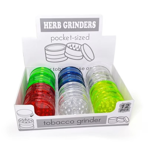  Plastic Herb & Tobacco Grinder Mini Small Dry Spice Grinder Mirror Technique Smoking Pipes