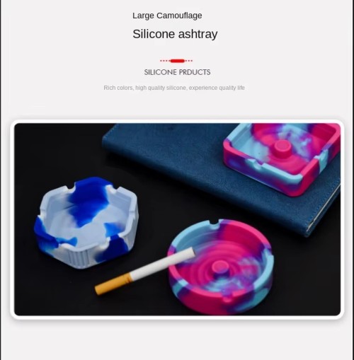 Wholesale Silicone Ashtray for Hotels Bars Easy Cleaning Drop-Resistant Environmentally Friendly