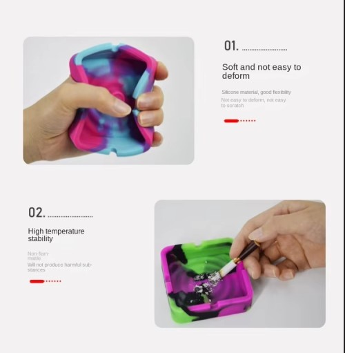 Wholesale Silicone Ashtray for Hotels Bars Easy Cleaning Drop-Resistant Environmentally Friendly