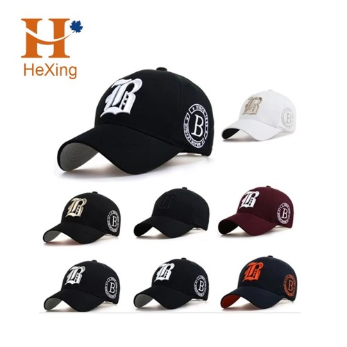 Custom Outdoor 100% Cotton 3d Embroidery Logo Gorras Sports Hats Adjustable 6 Panel Curved Brim Golf Baseball Cap