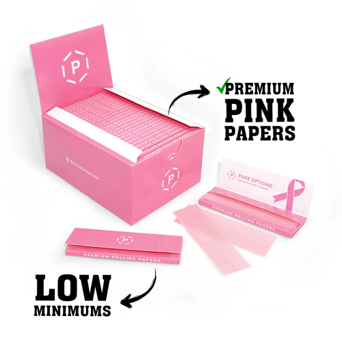 Custom Pink Rolling Paper