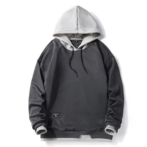 Fashion Brand Customized Pullover Hoodies Heavyweight Plush Thickened Solid Color Embroidered Dripping