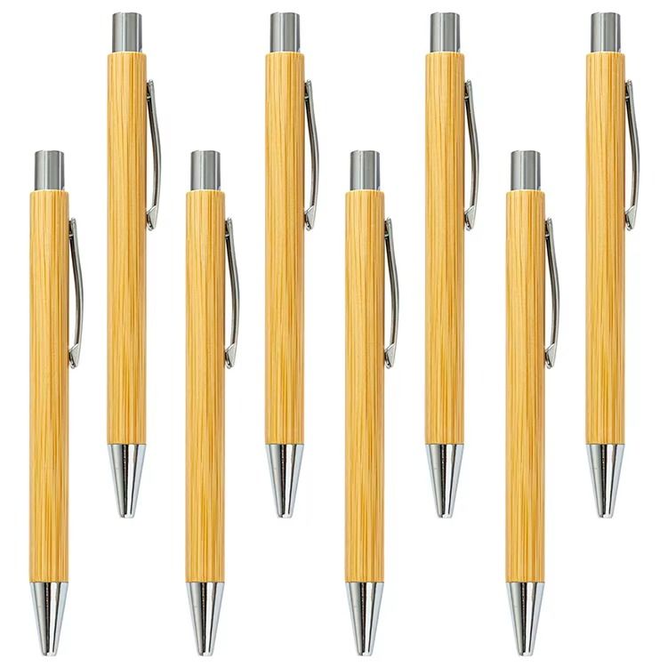 JH Brand Eco Friendly Ballpoint Wood Pen Stylus Tip Bamboo Pens With Custom Logo