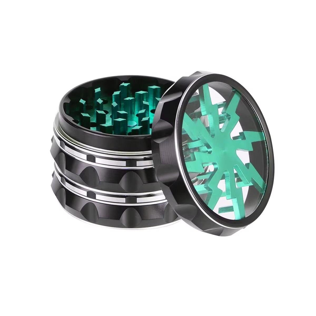 Black Metal Herb Grinder Custom Logo 63mm Spice Crusher Manufacturer China Metal Grinder