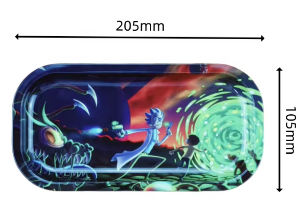 Custom Logo Printed Rectangle Eco-Friendly Rolling Tray Lightweight for Smoking Accessories Serving Tray