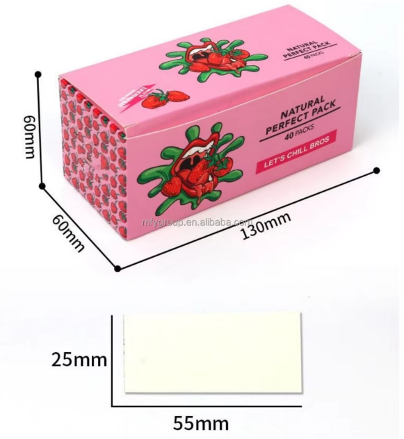 Custom Printed Flat Filter Crutch Booklets Paper Tips Customize Display Box Booklet