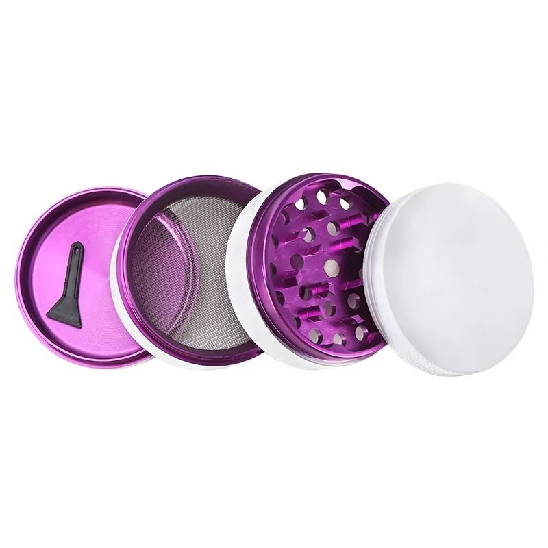 New Wholesale Ceramic Herb Grinder Aluminum Alloy Manual Spice Crusher Custom logo Metal Grinder