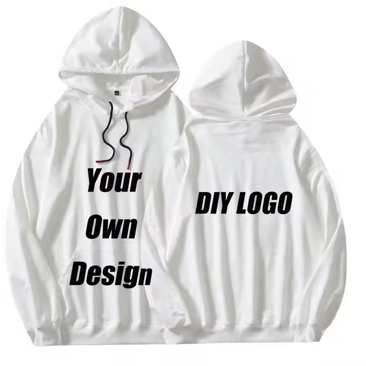 Thick Fabric Solid Sweatshirts Jogger Pullovers Embroidered Hoodie
