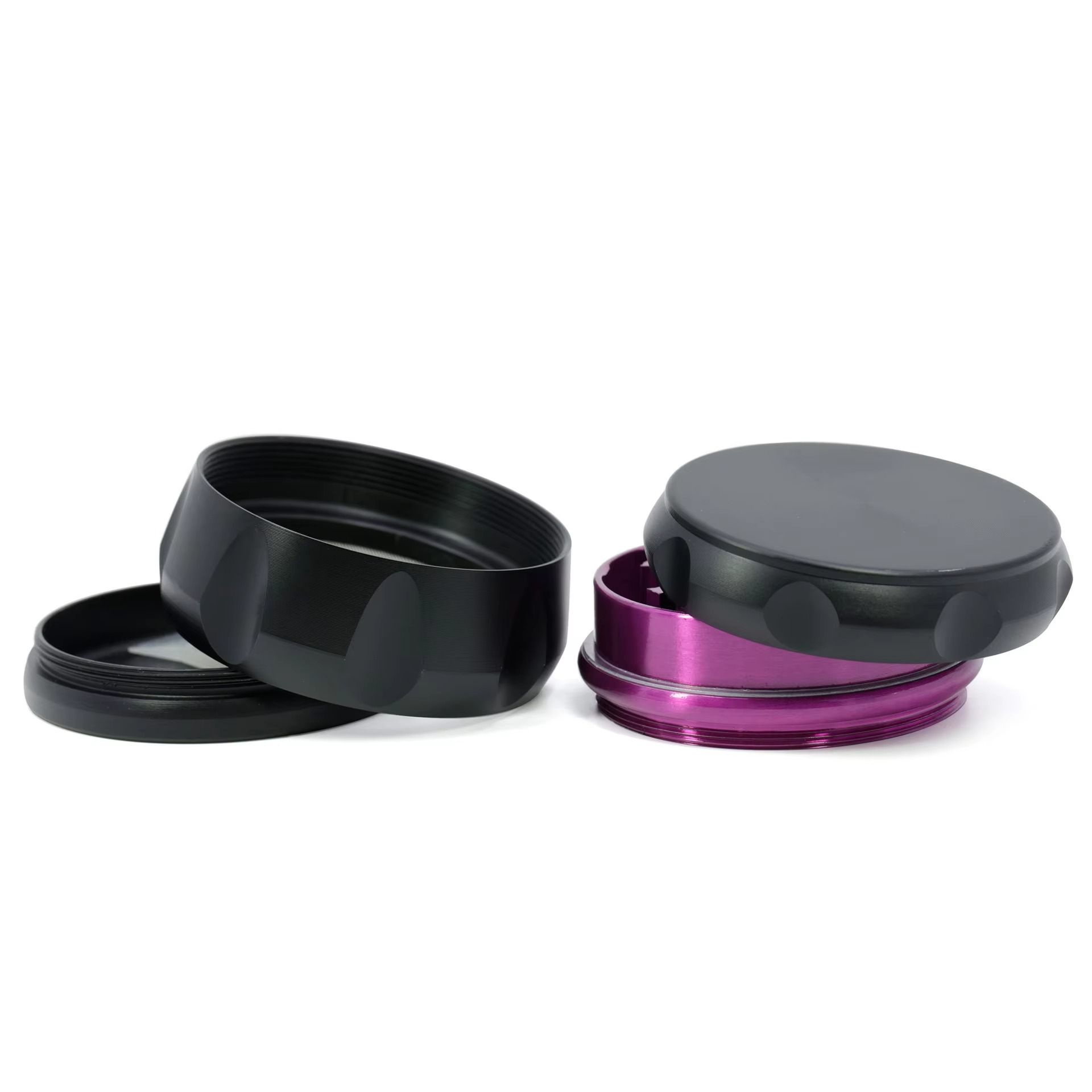 Personality Grinders 63MM Zinc Alloy 4 Layer Metal Smoke Grinder Custom logo Drum Type Smoke Crusher 