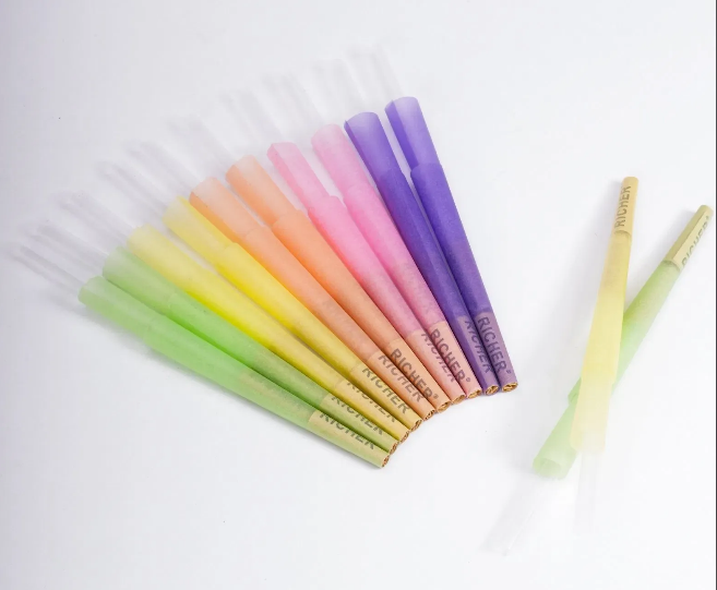 King Size 109mm Blunt Organic Roes Petal Cones Pre Rolled Smoke Paper Cones Color Preroll Cones