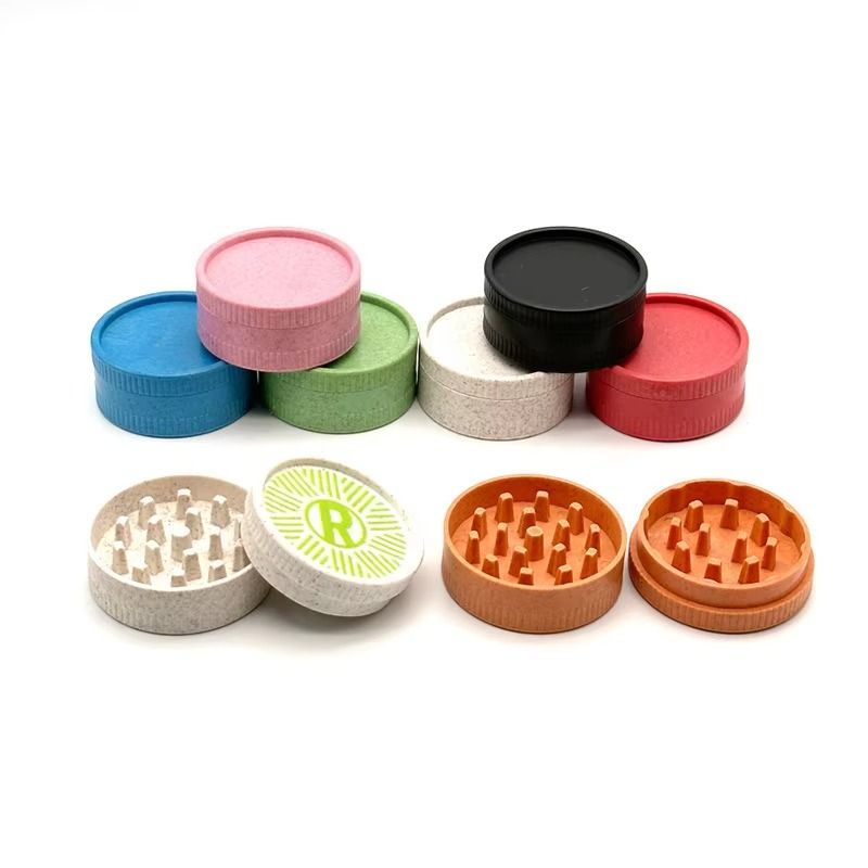 New Style Hot Selling Bio Grinders 55mm-2 Layers Custom Eco-Friendly Biodegradable Plastic Tobacco Grinder