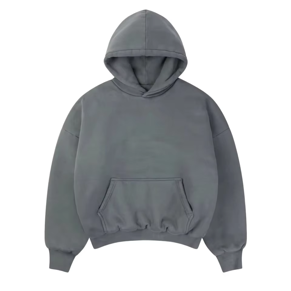Men Clothes Custom Logo Printed Thick Heavyweight Oversized Hoodie Men 450-600 Gsm Terry Fabric Drop Shoulder Sweatshirt