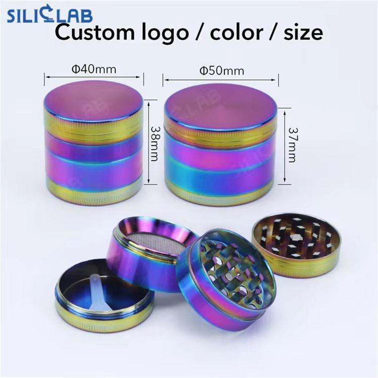 Smoking Accessories New Colors Herb Grinder Custom Logo Zinc Alloy Metal Grinders