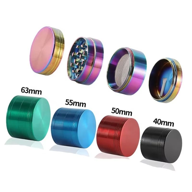 40/50/55/63/75mm Grinder 4 Part Herb Grinder Tobacco Grinder