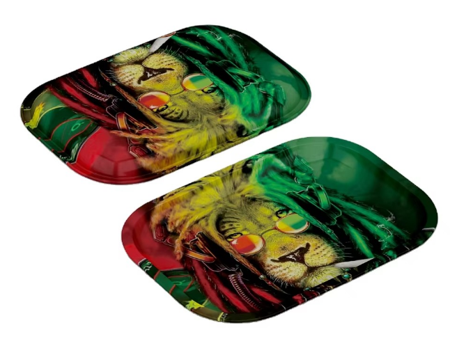 Wholesale 25x18CM Metal Tin Rolling Trays Tobacco Cigarette Serving Tray Smoking Accessories Tray