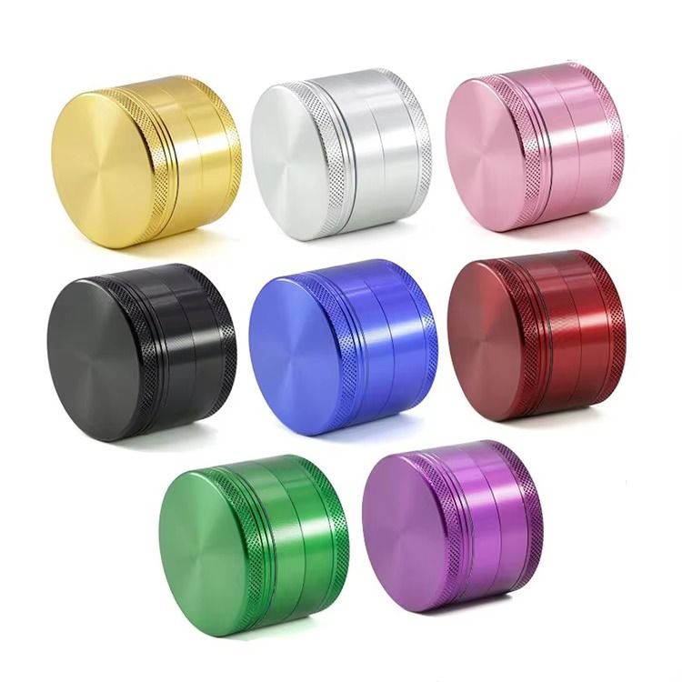 Wholesale Custom Logo New 40mm 50mm 55mm 63mm 75mm Black Grinder 4 Part Herb Grinder Tobacco Grinder