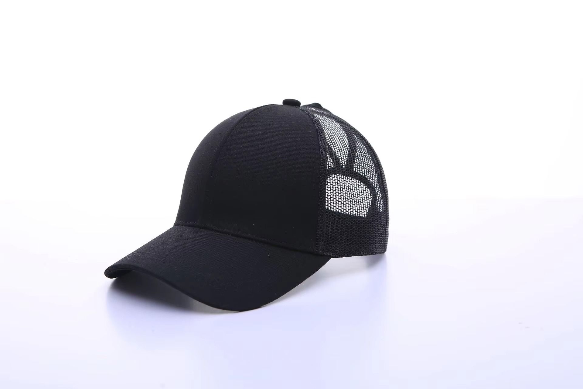 Fashion Promotional Custom logo Stylish Ponytail Baseball Cap for Women Glitter Plain Ponytail Baseball Sports Caps