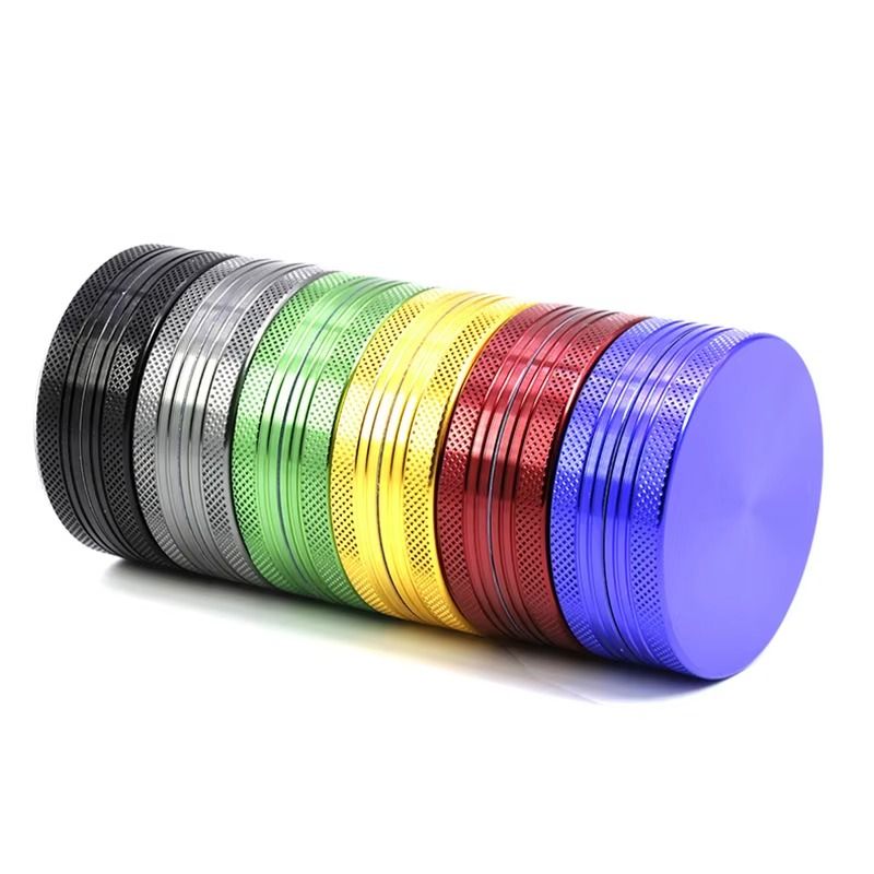 Custom logo High Quality 2 Layers 55mm 63mm 2pieces Aluminum Herb Grinder