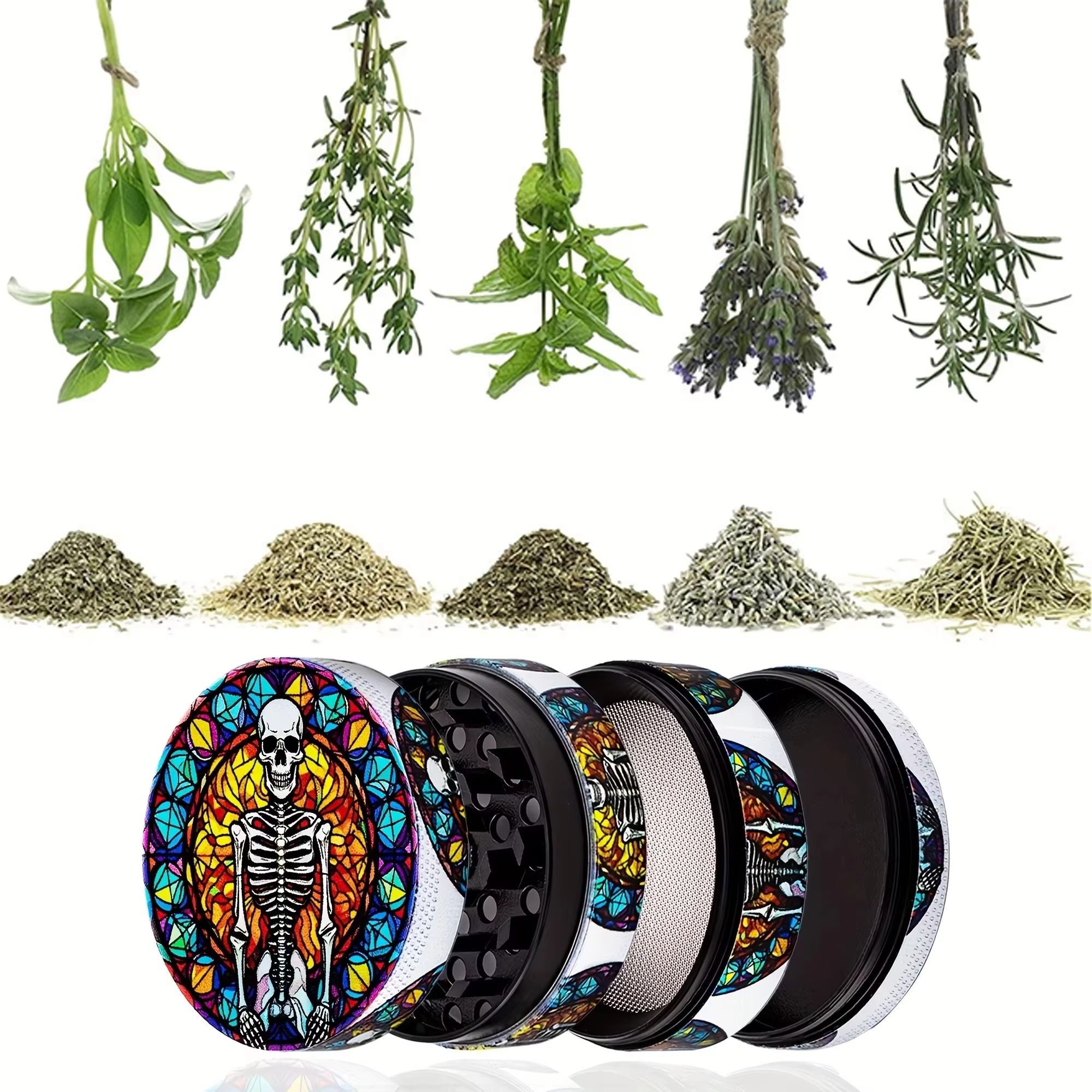 Custom Logo Metal Creative Pattern Herb Grinder Tobacco Grinder Four Layer Tobacco Grinder