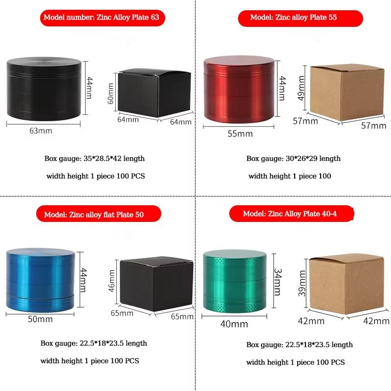 Custom logo Zinc Alloy 4 Layer Metal Grinder Tobacco Grinders for Smoking