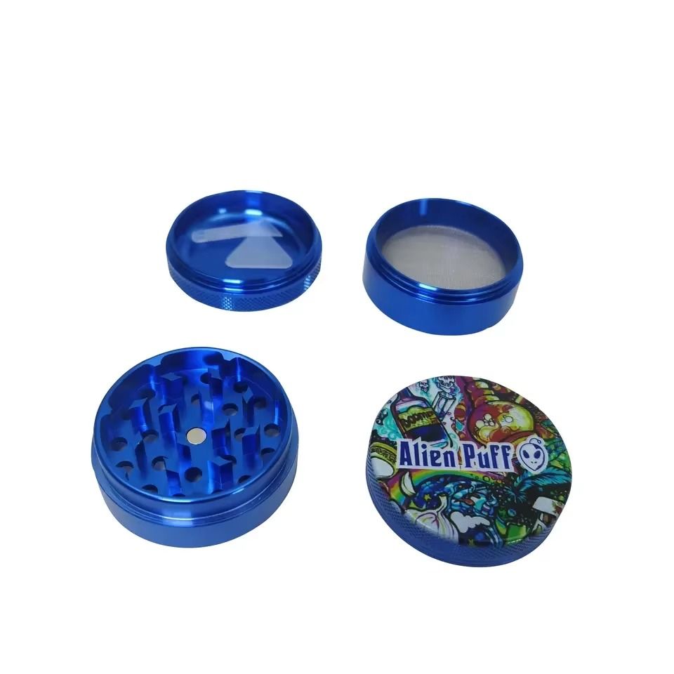 Personalized Custom Design 4 Parts Aluminium Alloy 63mm 50mm Smoking Herb Metal Grinder