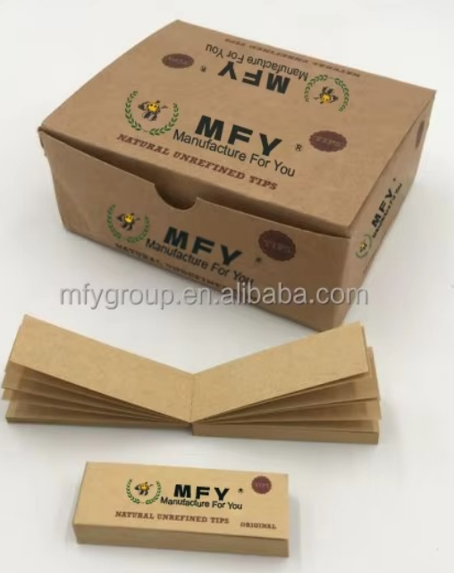 Custom Printed Flat Filter Crutch Booklets Paper Tips Customize Display Box