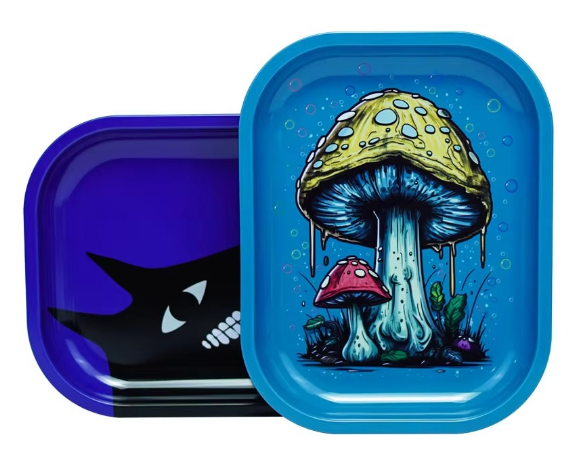 Qianxun Free Sample Small Size Rolling Tray 18*14cm Serving Tray Custom Logo Metal Rolling Tray