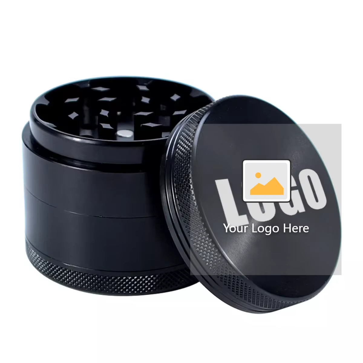 Wholesale Smoking Logo Engraved Metal Herbal Grinder 4 Layers Portable Spice Grinders Rolling Paper Bulk Herb Grinder