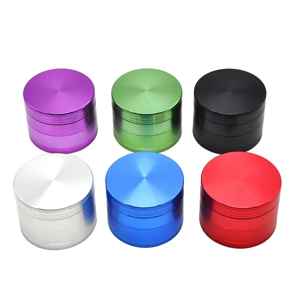 Premium Aluminium Alloy Grinder Custom Your logo Multiple Colour 4 Piece Metal Grinder 63x48mm