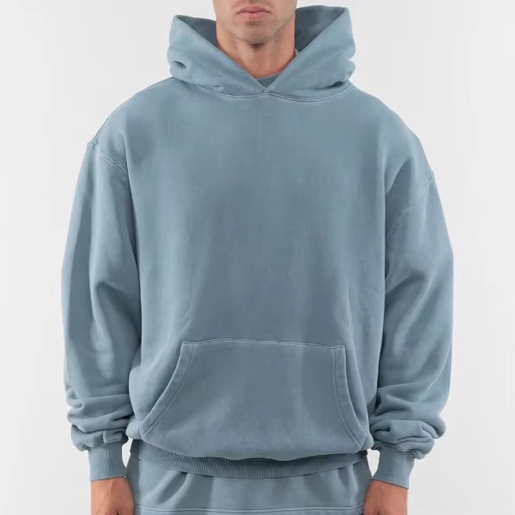 Custom Logo Blank Drop Shoulder Custom Print Hoodies Oversize Pullover Heavyweight Hoodie for Men