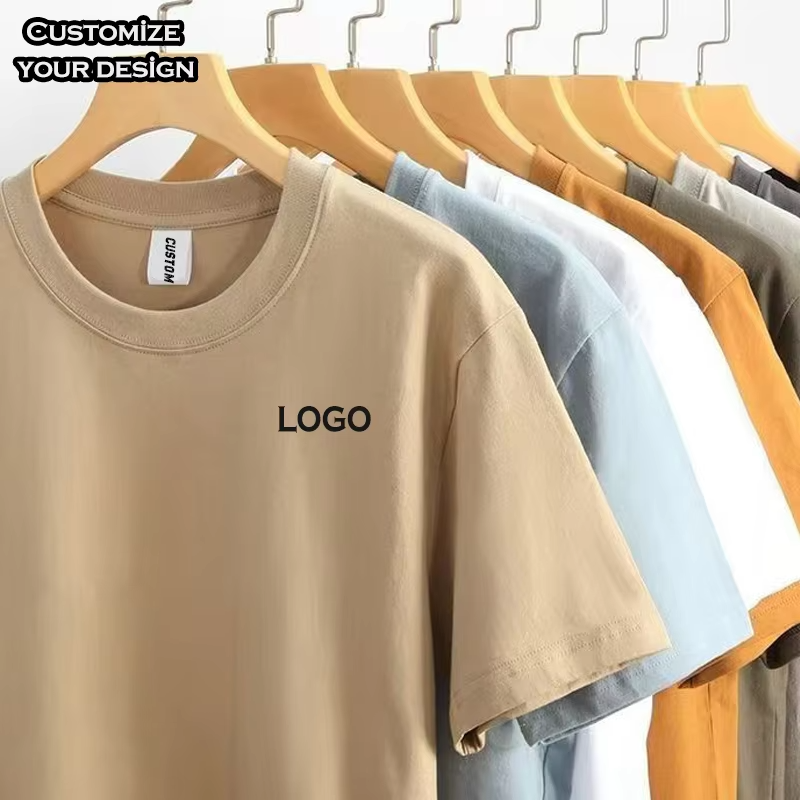 T-Shirt Custom Logo Heat Transfer Own Brand Tag Custom Shirts Blank T-Shirt Printing