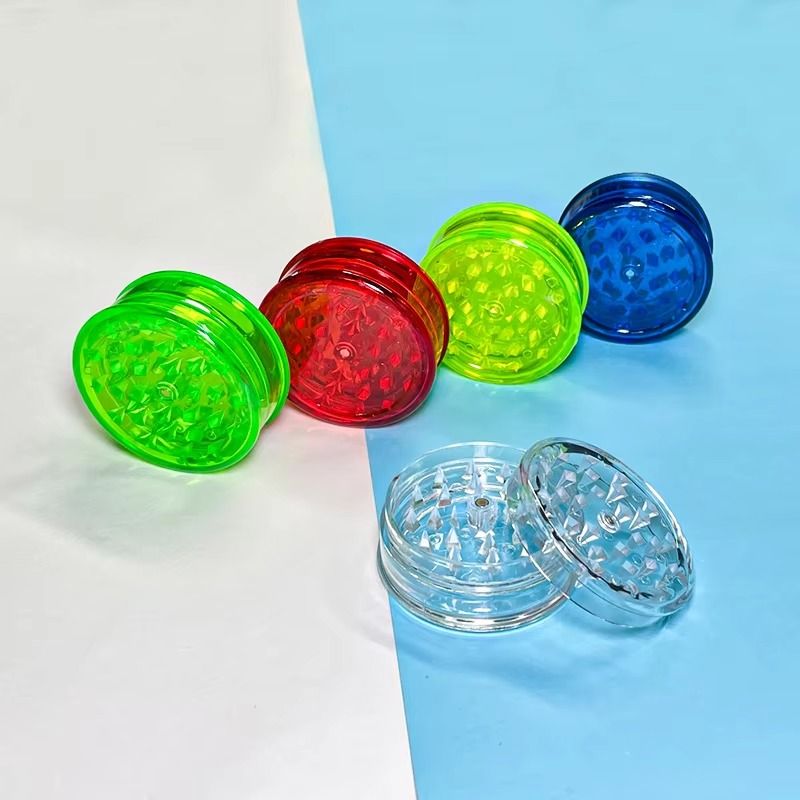 Plastic Herb & Tobacco Grinder Mini Small Dry Spice Grinder Mirror Technique Smoking Pipes