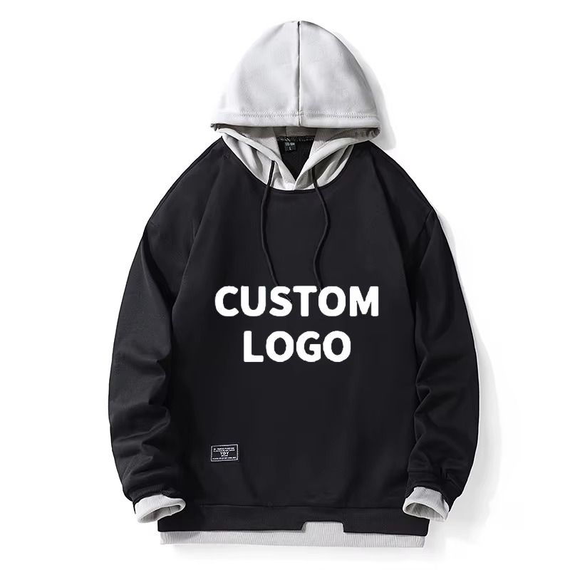 Fashion Brand Customized Pullover Hoodies Heavyweight Plush Thickened Solid Color Embroidered Dripping